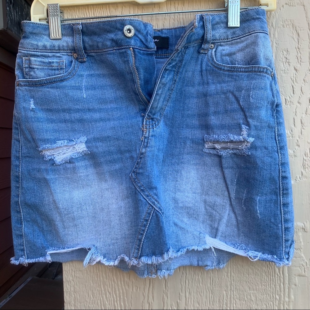 Denim mini skirt